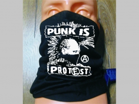 Punk is Protest univerzálna elastická multifunkčná šatka vhodná na prekritie úst a nosa aj na turistiku pre chladenie krku v horúcom počasí (použiteľná ako rúško )